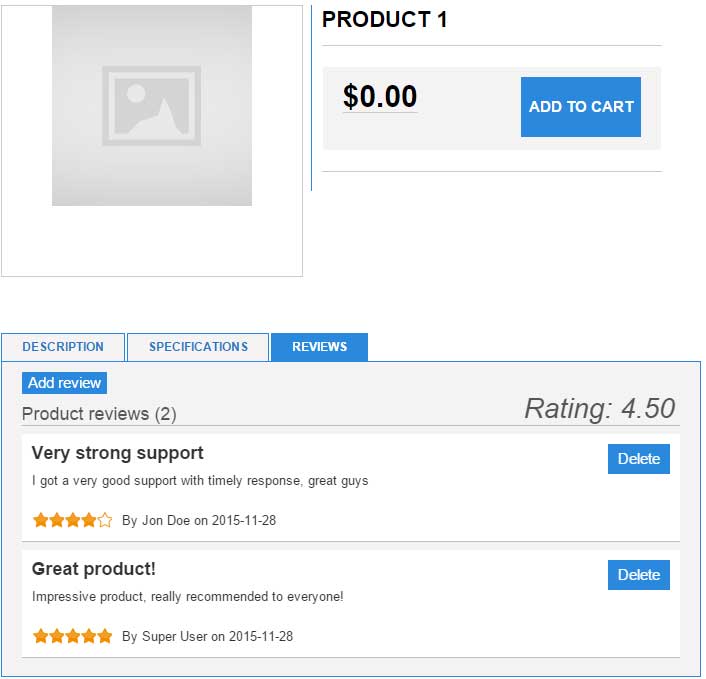 Reviews and rating