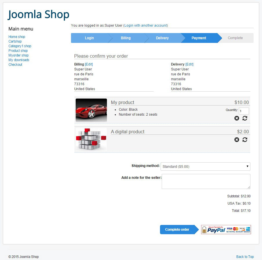PayPal Smart Checkout on Instant PayPal Pro Shop