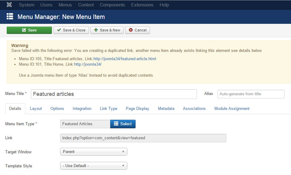 Prevent duplicates