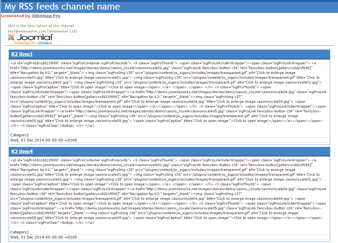 RSS feeds