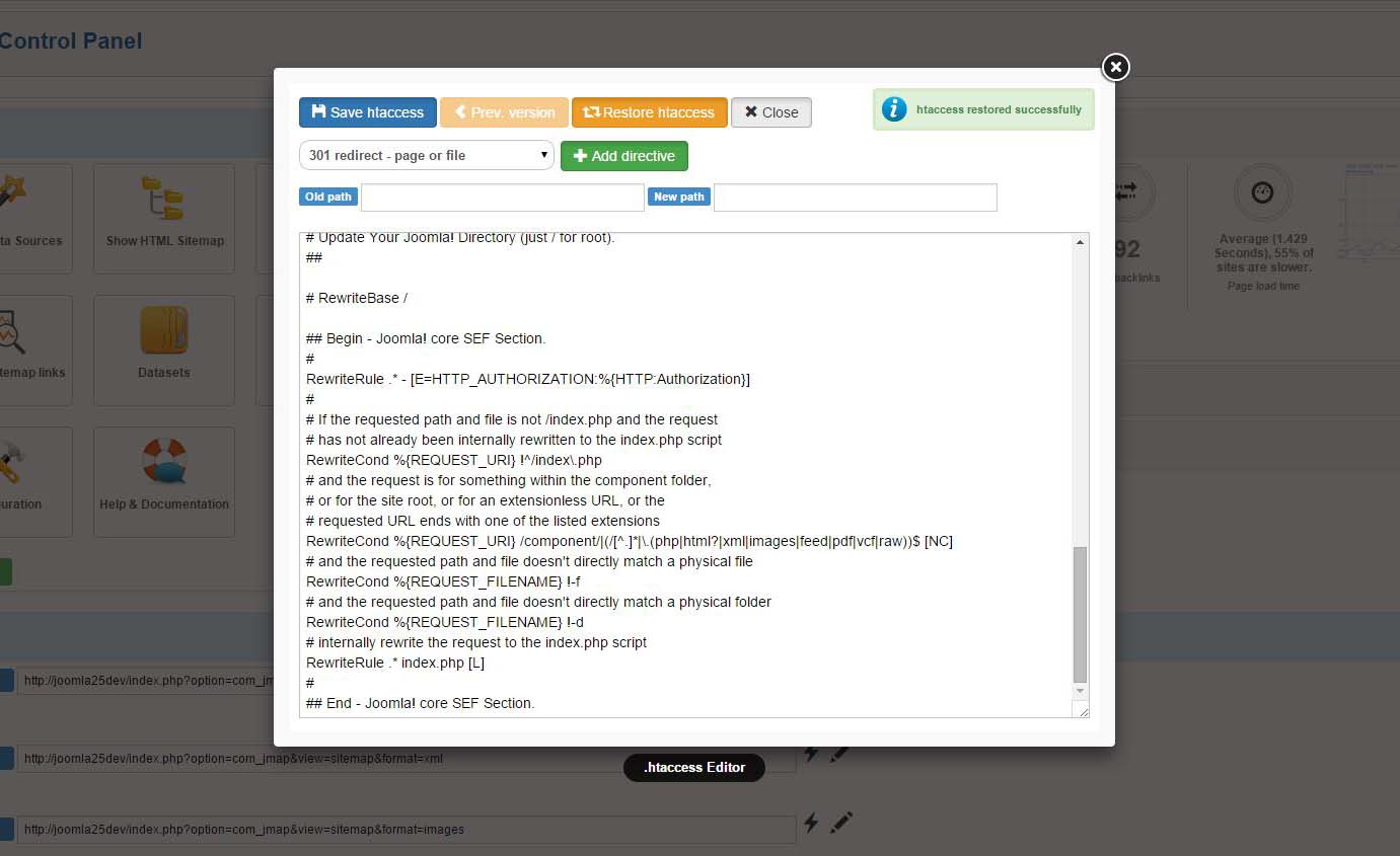 Htaccess editor