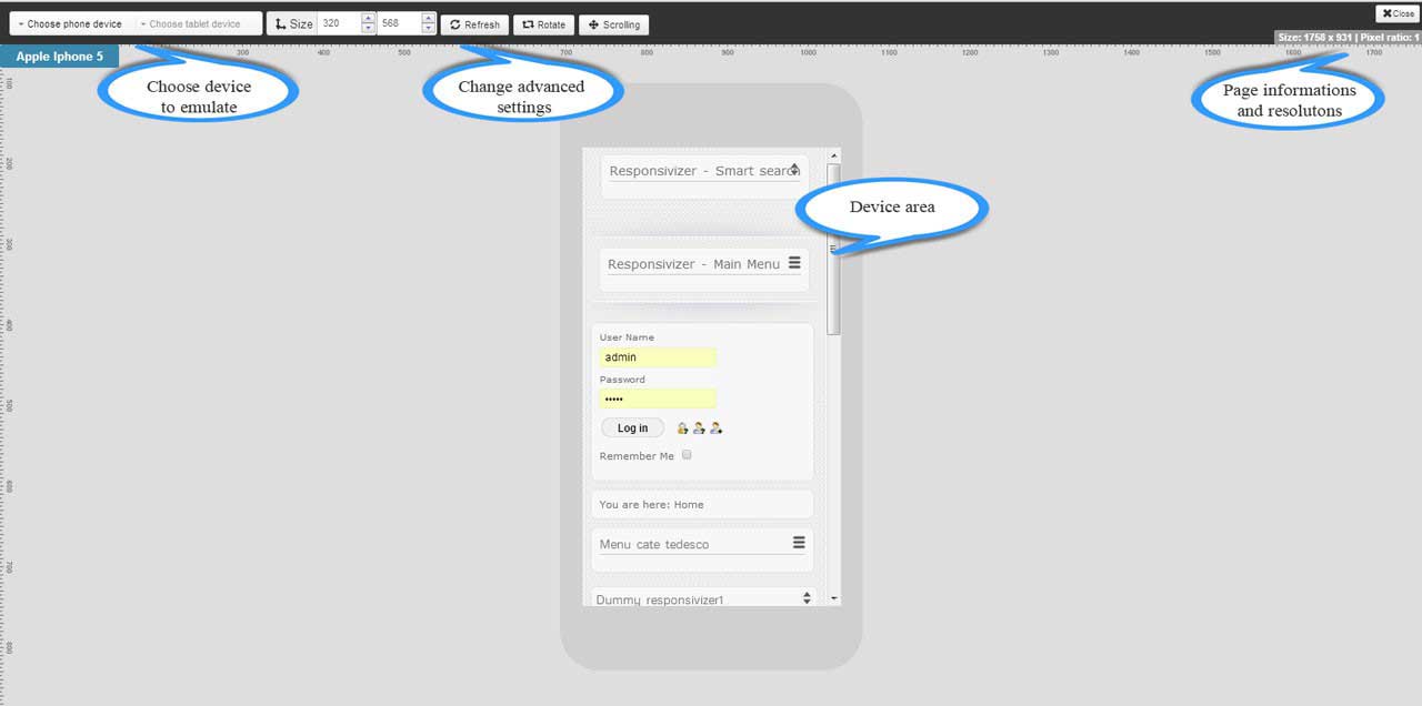 Mobile emulator